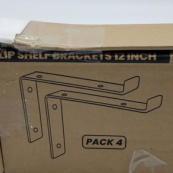 BATODA 12 in Shelf Brackets with Lip DIY Floating Shelf  4 Pack - Picture 4 of 10